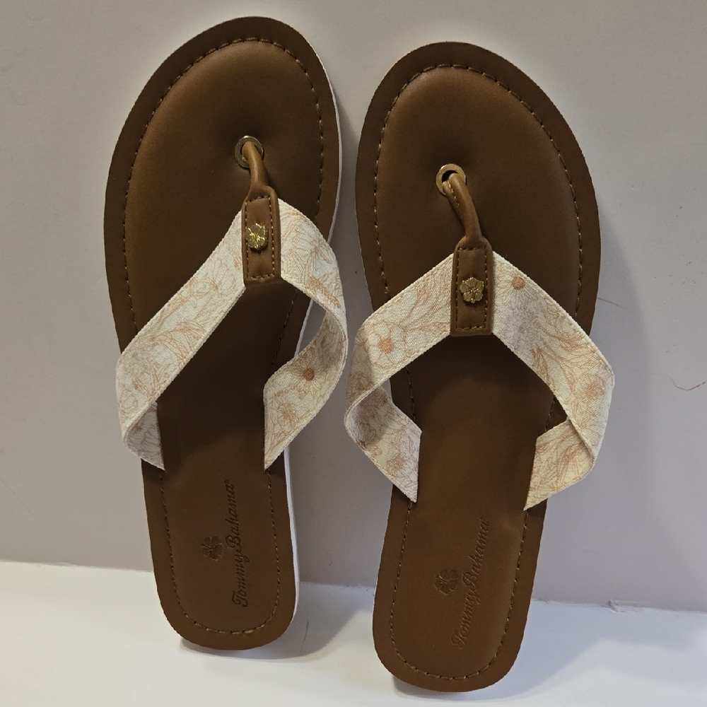 Tommy Bahamas Canvas Print Women's Sandals/Flip- Flops Size 9